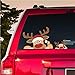 IARTTOP Christmas Reindeer Wall Decal，Happy Cartoon Reindeer Wall Mural Removable DIY Vinyl Door Sticker for Showcase，Christmas Window Clings,Christmas Nursery Home Decorations