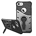 iPhone 7 Case, Remex Heavy Duty Shockproof Dual Layer Hybrid Armor Defender Full Body Protective Cover with 360 Degree Rotating Kickstand for Apple iPhone 7 (2017) (Black)