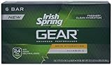 (Pack of 2) Irish Spring Gear Advanced Performance Skin Hydration Bar Soap, 6 bars per pack