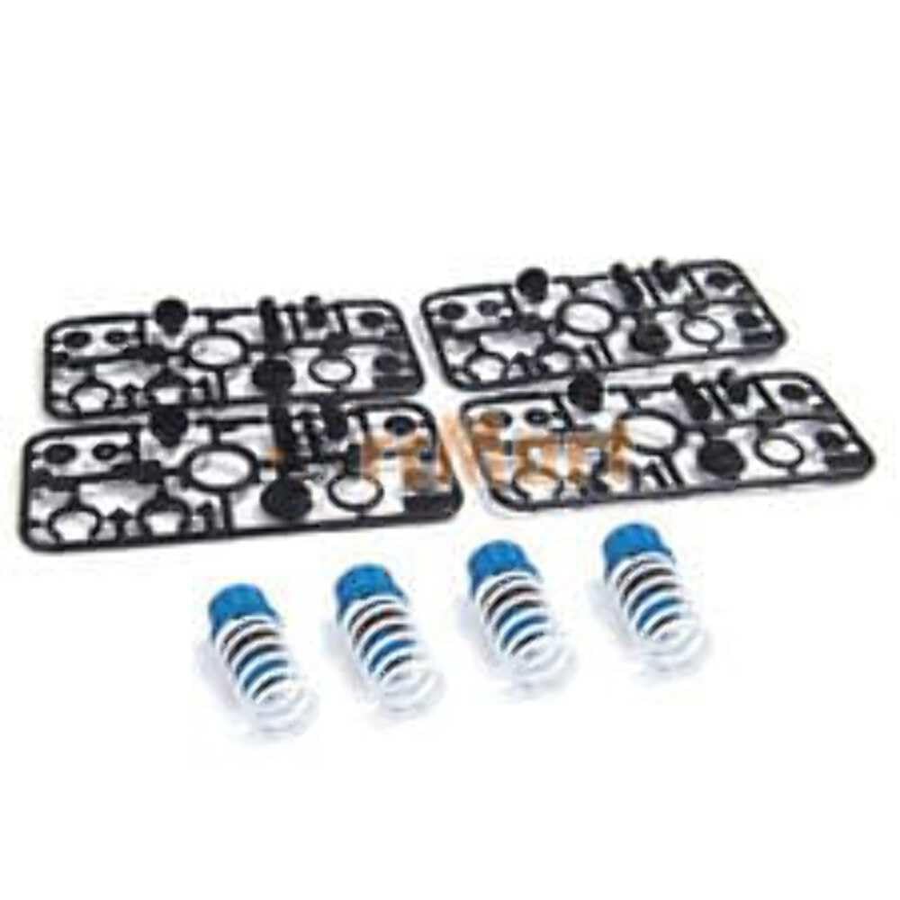 Tamiya 42102 42102-TRF Aluminium Damper Set (4) Blue Black Coat, Part, Model Making, Accessories
