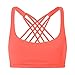 Queenie Ke Womens Yoga Sport Bra Light Support Strappy Free To Be Bra Size M Color Light Lava Across
