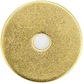 Tiazza 10Pcs Plain Round Brass Backplate Washers Classical Furniture Decoration Gasket Hardware Accessories (Brass)