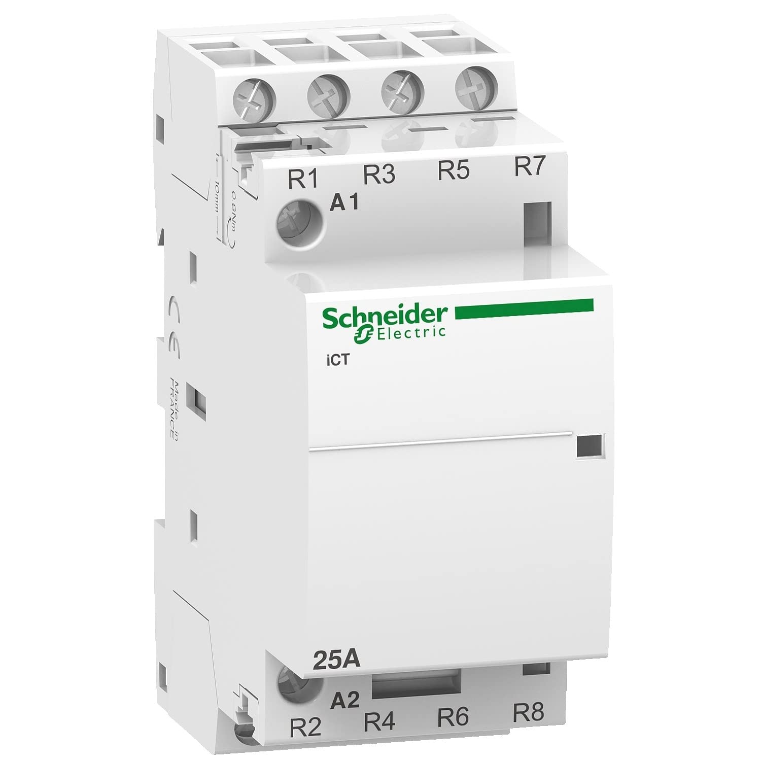 Schneider Electric A9C20137 iCT Contactor, Acti9, 25 A, 4NF, 24VCA, 50 Hz, White