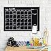 Excello Global Products Framed Calendar Chalkboard: Includes Chalk & Magnets 23.5