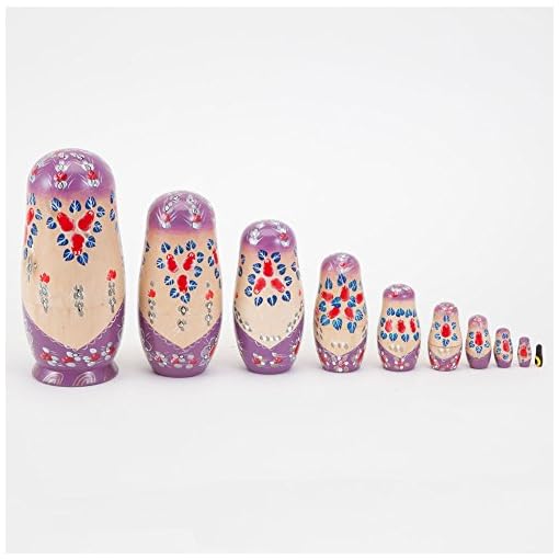 Bits and Pieces - 10 Pc Russian Nesting Dolls - The Cat Ladies-Hand Painted Hand Made Wooden Nesting Dolls Matryoshka Figurines - Set of 10 Dolls from 7.5" Tall - Image 7