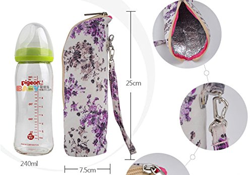Ecokaki(TM) Fashion Multifunction Diaper Tote Bags Baby Nappy Bag Larger Capacity Mummy Handbag Messenger Bag, Green Flower - Thumbnail 4