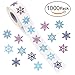 Christmas Snowflake Stickers Roll 1000 PCS - Winter Wonderland/Xmas/Holiday Party Favors Supplies Decorations - Cards Envelope Seals Decals