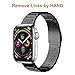 EloBeth Compatible with Watch Band 44mm Series 6/5/4 & SE, Mens Rugged 44mm Protective Shockproof Case Band Metal Stainless Steel for 44mm Series 4/5/6 & SE (Matte Black)