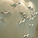 SR'DS ceramic Seagull birds wall crafts wallstickers hotel home decals/decorate/arts wall birds handmade 3D sculputure handicrafts (White)
