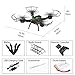 Beebeerun WiFi FPV Quadcopter Drone with Camera Live Video 2.4GHz Headless Mode Altitude Hold One-Key Function VR Headset-Compatible Gravity Induction Damage Resistance (Black Drones with Camera)
