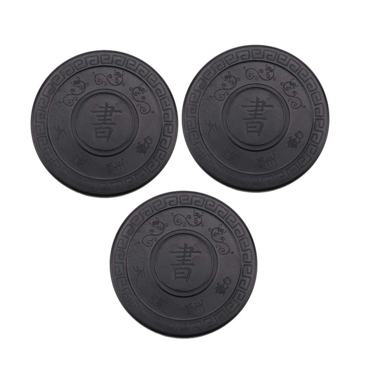 STOBOK Calligraphy Ink Box Tai Chi Shaped Traditional Chinese Inkslab for Smooth Grinding Ideal for Beginners - 9.8Cm X 9.8Cm