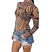 CEG Show Women Sexy Tattoo Printed Long Sleeve Jumpsuits Rompers