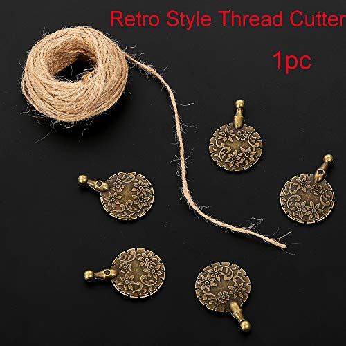 thansky 1Pc Retro Style Thread Cutter,Cross Stitch Yarn Cutter Pendant, DIY Sewing Supplies Rope Cutting Slice Disconnector
