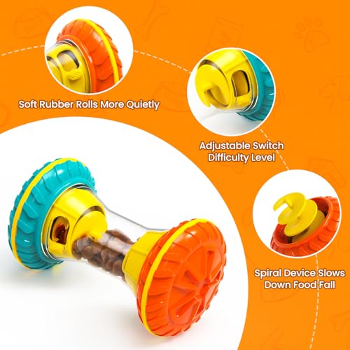 MateeyLife Interactive Dog Toys, Treat Dispensing Dog Puzzle Toys for Medium & Large Dogs, Mental Stimulation & Enrichment Toy, Keeps Pets Busy with Treats