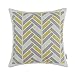 CaliTime Canvas Throw Pillow Cover Case for Couch Sofa Home Decoration Modern Striped Chevron Zigzag Geometric 18 X 18 Inches Grey Yellow