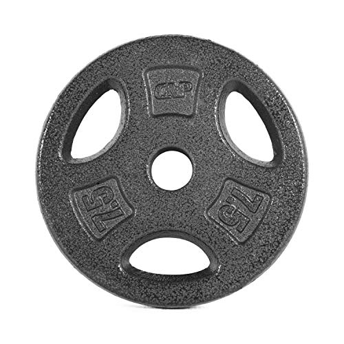 CAP Barbell Standard 1-Inch Grip Weight Plates, Single, Black,