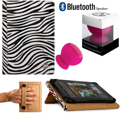 Deluxe Executive Portfolio For HP Slate 7 Extreem, 7 HD, 7 Plus HD, 7 7-inch Tablet + Pink Bluetooth Suction Speaker