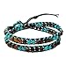 AeraVida Timeless Ocean Sea Turtle Tiger's Eye and Simulated Turquoise Double Wrap Bracelet | Double Wrap Bracelet | Turquoise and Tiger Eye Jewelry