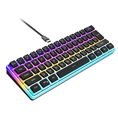Snpurdiri 60% Wired Gaming Keyboard Black