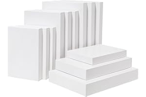 Mefleet 12 Pack Gift Boxes with Lids Assorted Sizes Small to Large 3 Different Sizes Shirt Box for Wrapping Christmas Presents, Holidays, Birthday Gift White