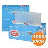 [1000 Pack] Interfolded Food and Deli Dry Wrap Wax Paper Sheets with Dispenser Box, Bakery Pick Up Tissues, 6 x 10.75 Inch