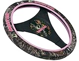 Mossy Oak Pink Trim Neoprene Steering Wheel Cover (Mossy Oak Break-Up Camo, Stretchy Neoprene, Sold Individually)