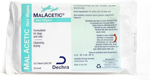 malacetic wet wipes for dogs & cats