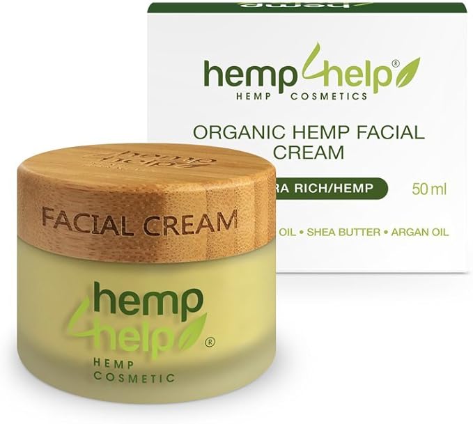 Ultra Rich Organic Hemp Facial Cream with Hemp Extract, Jojoba Oil