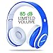 Kids Wireless Headphones,Votones 85dB Volume Limited Adjustable Bluetooth Headphones for Children,Lightweight Fold-able Over Ear Headset with Microphone for Computer Smart Phone Tablet (Blue)