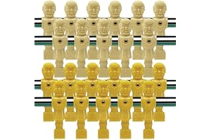 BILLIARD EVOLUTION Vintage Old Style Solid Tan and Yellow Foosball Men Set of 22