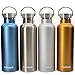 TOPOKO 25 oz Stainless Steel Vacuum Insulated Water Bottle, Keeps Drink Cold up to 24 Hours & Hot up to 12 Hours, Leak Proof and Sweat Proof. Large Capacity Sports Bottle Wide Mouth Metal Lid (Blue)