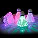 ESport 4 Pack Goose Feather Tournament Shuttle LED Badminton Shuttlecock Glow in the Dark Lighting Birdies For Enjoyable Night Time Badminton Outdoor & Indoor Sports Activities