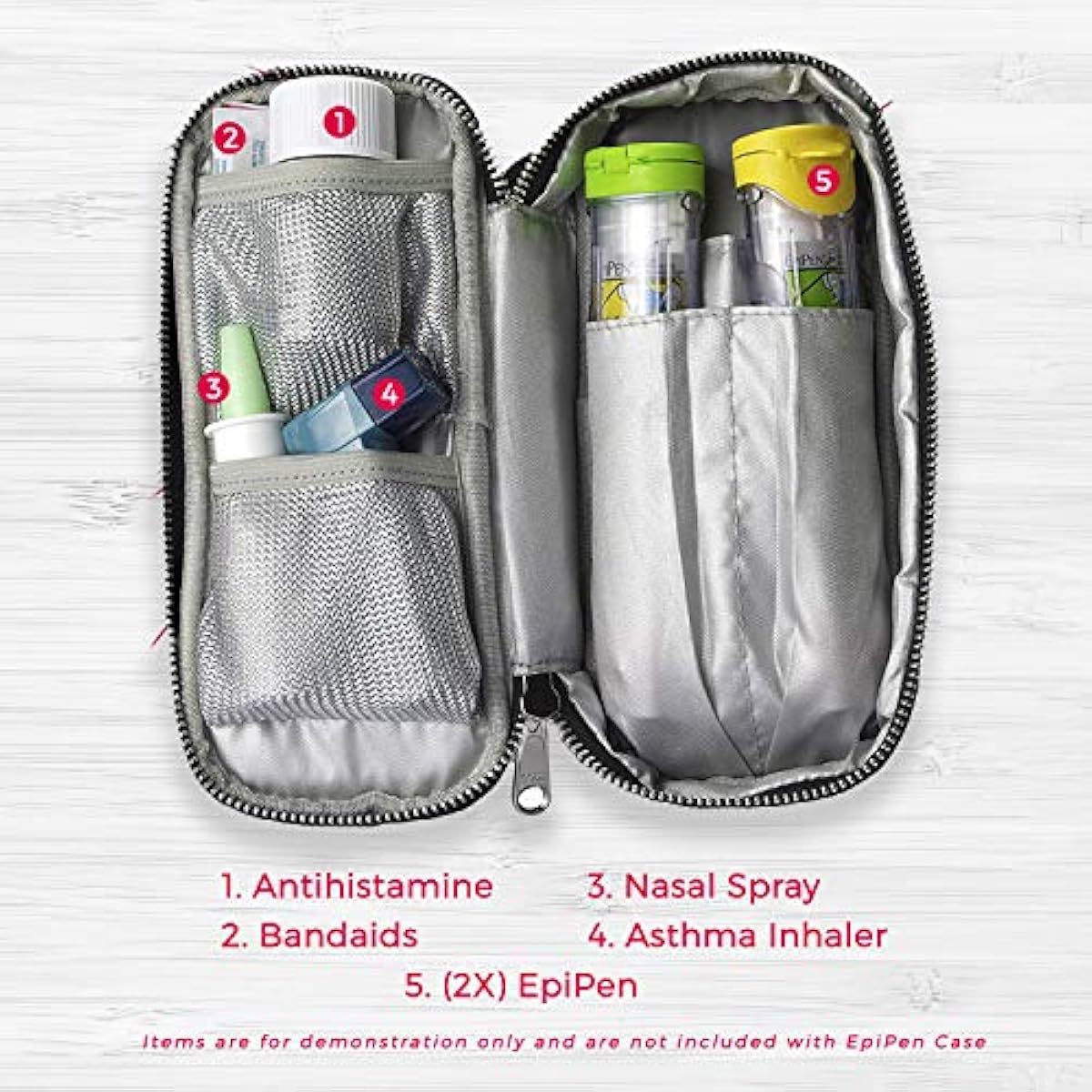 PracMedic EPIPEN Carrying Case Holds 2 Epi Pens or AuviQ, Asthma