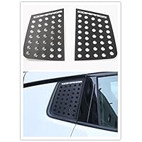 Highitem 2PCS C Pillar Window Glass Sports Plate Molding Trim Decoration Sun Shield Aluminum Alloy For Jeep Compass 2017Up Black