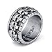EVBEA Mens Skull Band Big Cool Biker Skull Face Motorcycle University Rings(13)
