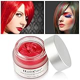 HailiCare Red Hair Wax 4.23 oz, Professional Hair Pomades, Natural Matte Hairstyle Max for Men Women (Red)