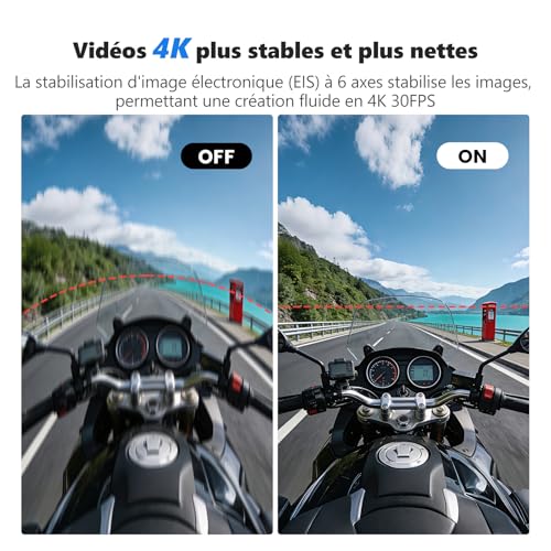 Vlogging Camera 4K 30FPS, 64GB Action Camera, POV Portable Hands-Free, Waterproof 30m Sports Camera, 150°Mini Cam Sports Body Pedestrian for Bike, Skiing, Diving, 270 Min Runtime