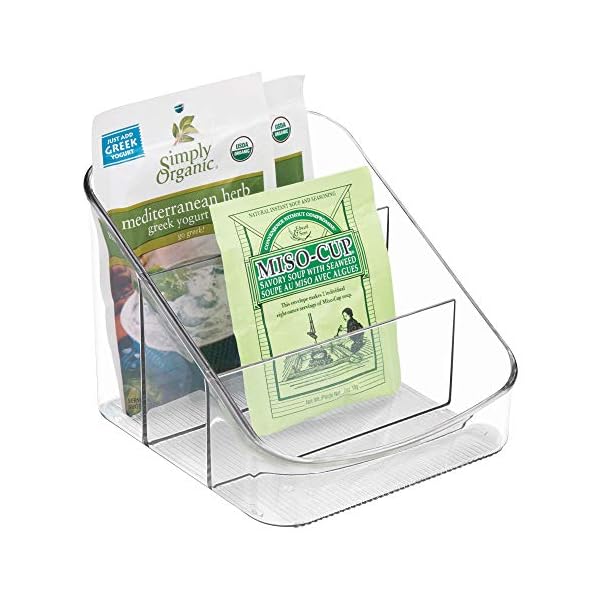 InterDesign-iDesign-Storage-Box-with-3-Compartments-Small-Plastic-Rack-Pantry-Practical-Kitchen-Organiser-for-Spices-and-Condiments-Clear-Set-of-1 iDesign 59830 Storage Box with 3 Compartments, Small Plastic Spice Rack for Kitchen and Pantry, Practical Kitchen…
