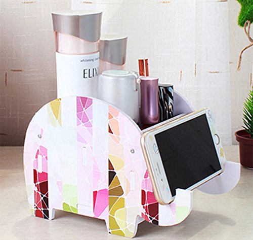 Cute Elephant Pen Pencil Comestic Stationery Holder Cell Phone Stand Multifunctional Storage Box Business Card