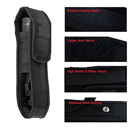 4Pack Flashlight Holster Carry Case Holder for 5"7" Flash Light Fenix