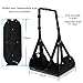 Airplane Footrest-Portable Adjustable Height and Hammock Separated Design-Prevents Swelling and Soreness on Flights-Provides Relaxation and Comfort for Airplane Travel Accessories Black