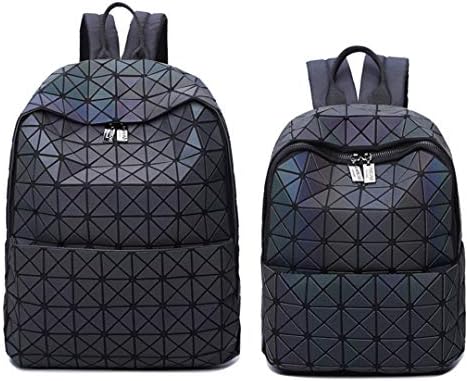 Fashion Girl Daily Backpack Geometric Luminous Folding Backpack