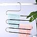 VEHHE Pants Hangers Space Saver Trousers Hangers 6 Set S-Type Space Saving Non-Slip Closet Storage Organizer for Pants Jeans Trousers Skirts Scarf