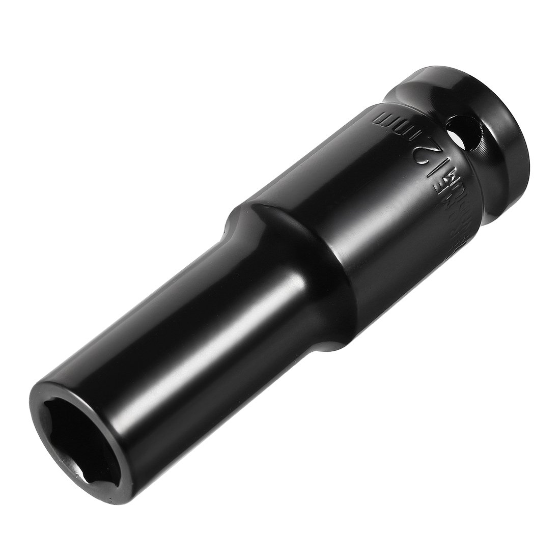 Sourcingmap 1/2" Drive by 12mm Deep Impact Socket, Heat-Treated CR-V Steel, 6-Point, Metric Sizes