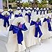 OHogar Royal Blue Table Runners Packs of 10 12×108 inches Satin Table Runner for Party,Wedding,Banquet,Birthday,Decoration,Reception,Event,Shower,Silk&Smooth Seam Edges Fabric Fit Long,Round Tables