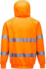 Portwest B304 Hi Vis Mens Hoodie Reflective Pullover Orange 2XL view 2