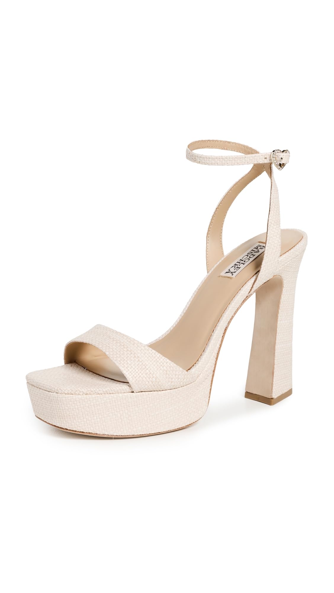 Badgley Mischka Women’s CAIA Heeled Sandal, Chalk, 5.5