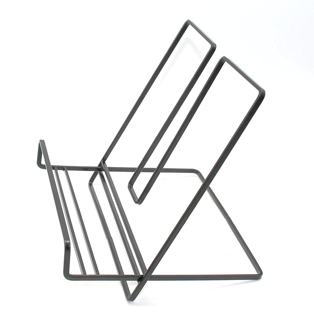 Multifunction Foldable Metal Recipe Holder Cookbook Stand, Tablet, iPad, Book, Catalog Rest for Kitchen Counter, Reading Hands Free,Black