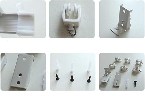 Amazon Eraikoi アジャスタブル カーテンレール 曲がる カーテンレール部品 カーテンランナー 二種類 取付金具 カーテンフック リング オンライン通販