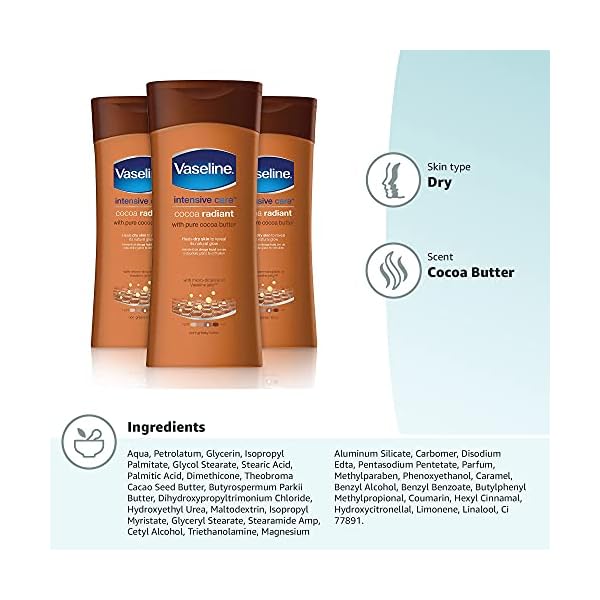 Vaseline-intensive-care-Cocoa-Radiant-Lotion-200-ml-Pack-of-3 Vaseline intensive care Cocoa Radiant Lotion, 200 ml, Pack of 3